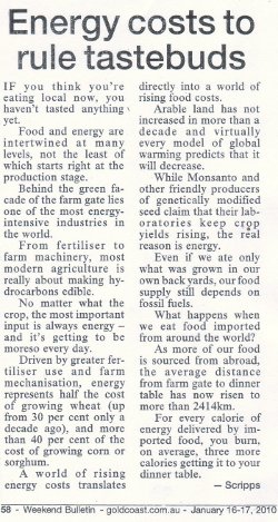 Fuel Used for Food Fuel Used for Food
