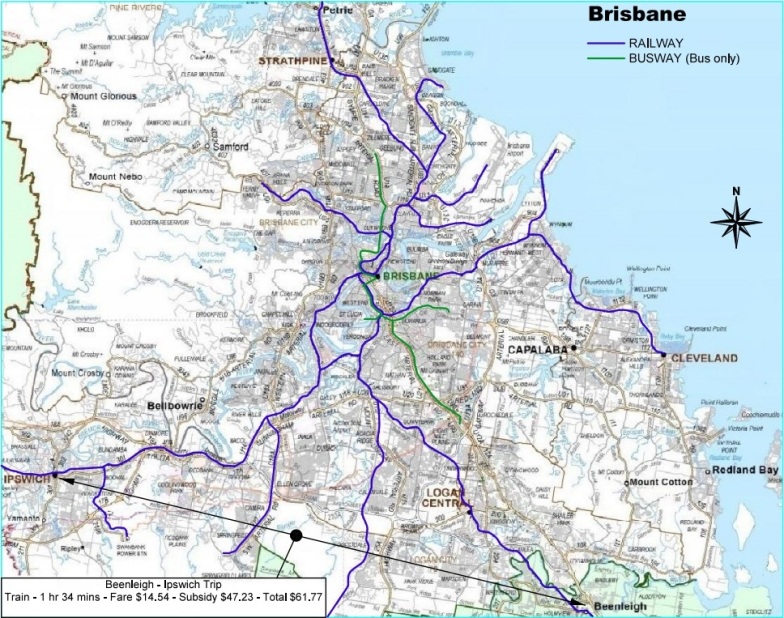 BRISBANE RAIL MAP BRISBANE RAIL MAP